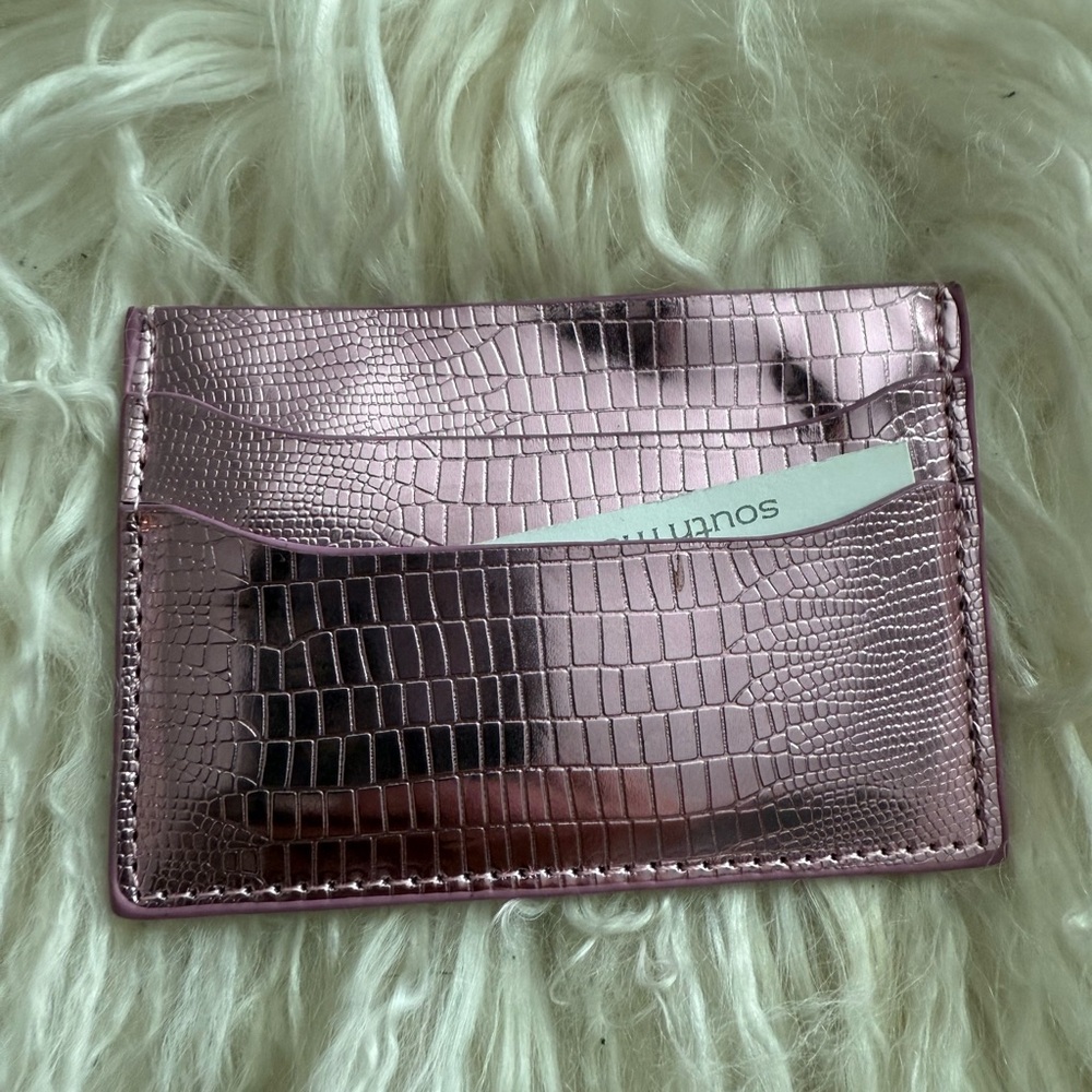 Metallic Pink Card Holder